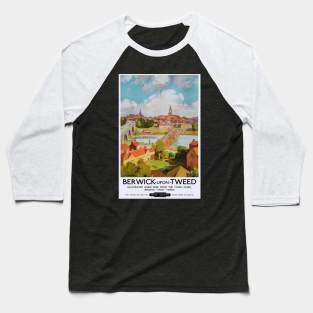 Vintage British Railways Travel Poster for Berwick upon Tweed Baseball T-Shirt